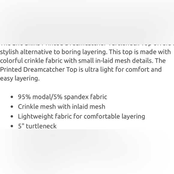 Sno Skins Printed Dreamcatcher Turtleneck Top - Picture 9 of 9